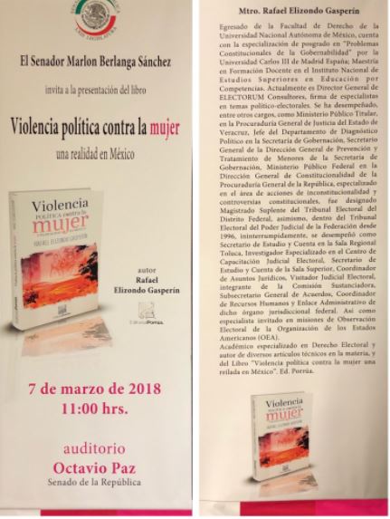 PresentaciÓn Del Libro Violencia PolÍtica Contra La Mujer Una Realidad En MÉxico En El Senado 0938